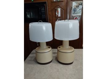 2 Vintage Battery Operated Lamps Brand New