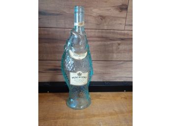 Vintage Pescevino Glass Fish Wine Bottle