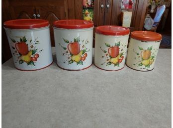 Nice Set Of Vintage Decoware Canisters