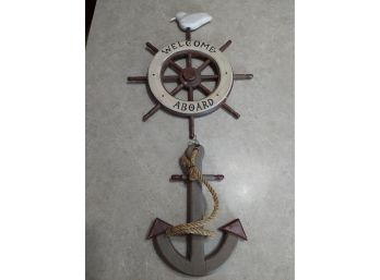 Nice Wooden Nautical Sign Welcome Aboard