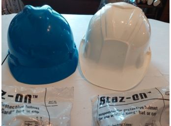 2 Brand New Hard Hats With Extra Inserts