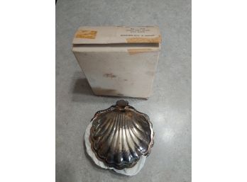 Brand New In Original Box Raimond Silver Plated Clam Shell Butter Dish