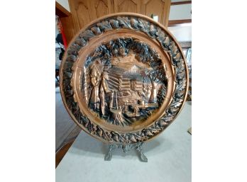 Nice Vintage Coppercraft Guild Large Decorative Decorative Plate