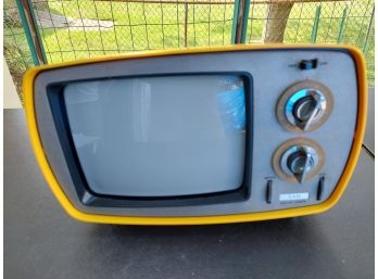 Vintage Portable Television Set In Working Condition