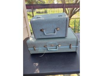 2 Piece Vintage Samsonite Luggage Set With Keys