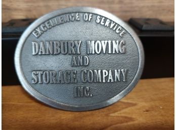 Metal Danbury Moving And Storage Company Belt Buckle Never Used
