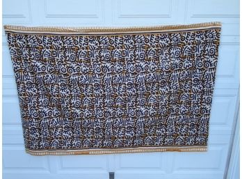 Vintage Le Bassam De Woodin African Fabric. Keith Haring Graphics. Measures 47' X 140'.