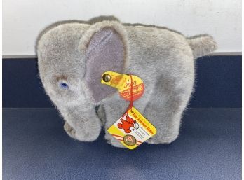 Steiff 'Diggy' The Elephant With Tags In Original Box. Elephant Is Mint. Box Shows Wear. 7' Tall.
