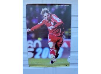 Fernando Torres Color Poster. Soccer Player In Original Mailing Tube.  Measures 23 3/8' X 34 3/8'.