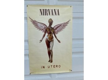Vintage Nirvana Poster. In Utero. Kurt Cobain. Measures 22 1/2' X 35. Perfect For Framing.