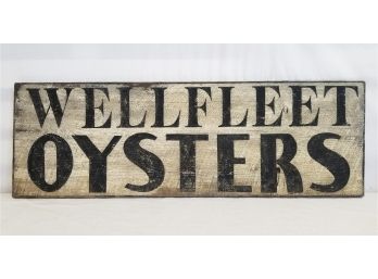 Vintage Rustic Wellfleet Oysters Large Wooden Sign From Cape Cod