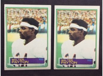 (2) 1983 Topps Walter Payton Cards