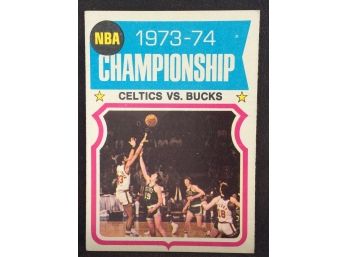 1974 Topps NBA Championship Card