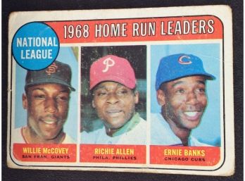 1969 Topps 1968 NL Home Run Leaders McCovey - Banks - Allen
