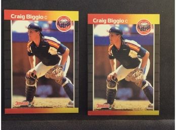 (2) 1989 Donruss Craig Biggio Rookie Cards