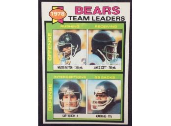 1979 Topps Chicago Bears Team Leaders - Walter Payton