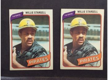 (2) 1980 Topps Willie Stargell Cards