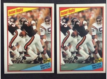 (2) 1984 Topps Walter Payton Instant Replay Cards