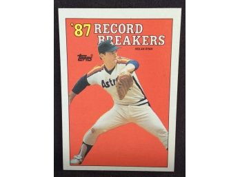 1988 Topps Nolan Ryan 1987 Record Breaker Card