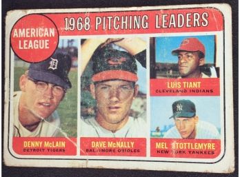 1969 Topps 1968 AL Pitching Leaders
