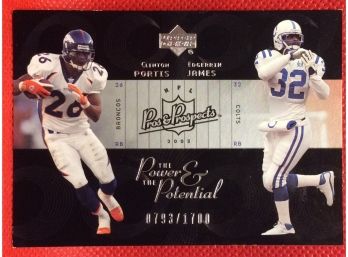 2993 UD Pros & Prospects The Power & The Potential Clinton Portis/Edgerrin James 0793/1700