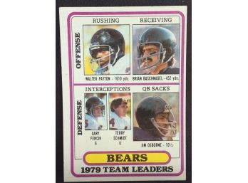 1980 Topps Chicago Bears Team Leaders - Walter Payton