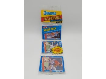 Vintage 1991 Don Ross Rack Pack With Hall Of Famers Ozzie Smith And Nolan Ryan On Front  Collectible Card