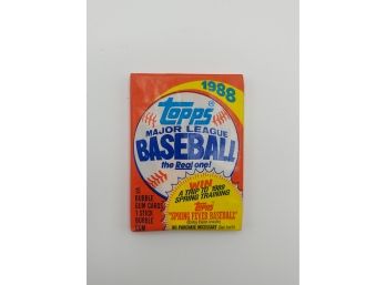 Vintage 1988 Topps Baseball 4 Packs Collectible Card