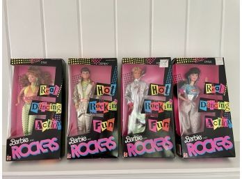 Four Barbie 'Rockers' Dolls (1986) - In Sealed Original Packages