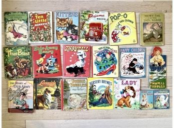Collection Of Vintage Children's Story Books Including Lassie & Three Little Monkeys