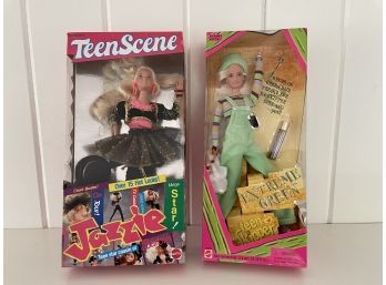 Teen Scene Jazzie Barbie (1990) & Extreme Green Teen Skipper (1997) - In Original Unopened Packages