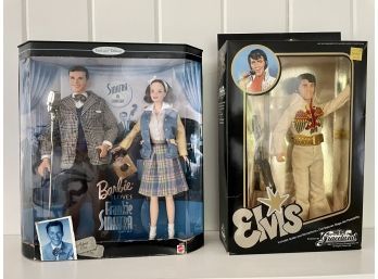 Barbie Loves Frankie Sinatra Gift Set (1999) & Elvis Posable Doll (1984) - In Original Unopened Packages
