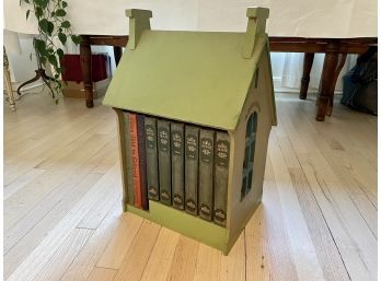 Bookcase With 'My Bookhouse' Six Volume Set & 'my Travelship' Three Volume Set By Olive Beaupre Miller, Editor