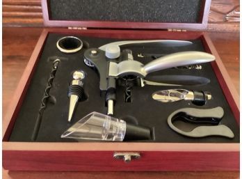 Boxed Chrome And Glass Bar  Tools
