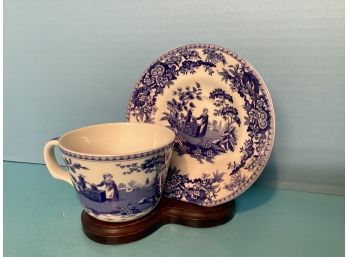 Vintage Spode Girl Cup At The Well Blue Room Cup And Saucer