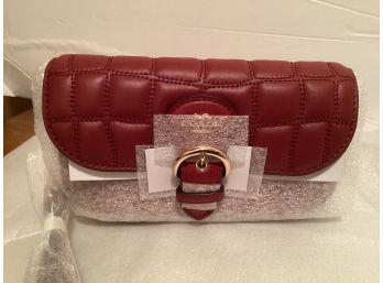 Authentic  Coach Red Quilted Shoulder Bag (NWTS)