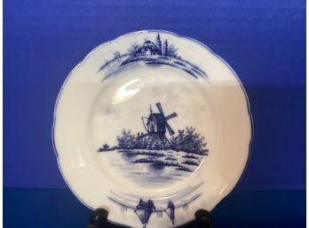 Vintage Holland Delft Windmill Plate