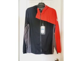 New With Tags Men's Size XL SPYDER Black & Red Thasos Windbreaker Shell Jacket