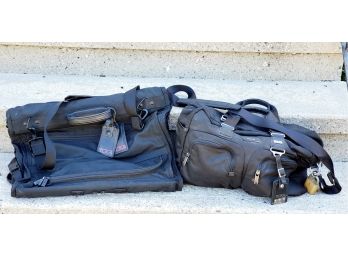 TUMI Quality Luggage - Garment Bag & Small Duffel - Black