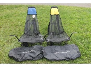 Pair Of Big Bang Products Backpack Folding Chairs