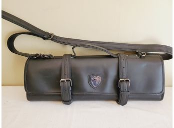 Never Used Dalstrong Vagabond Black Leather Knife Roll Storage Pouch - Made Of Top Grain Leather