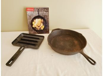 Cast Iron Cookware & Cookbook - Lodge Skillet & Upan Sausage Pan