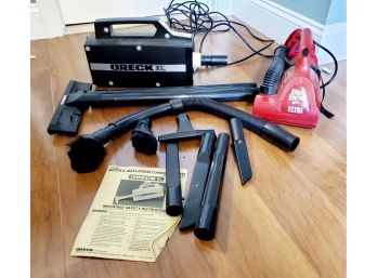 Oreck XL Super Buster B Compact Canister Vacuum & Dirt Devil Handheld Vacuum