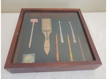 Antique Shadowbox Of Interesting Items From The Famed Ben Marden's Riviera