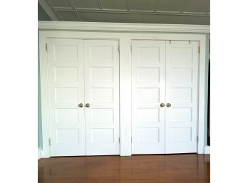 4 Solid Wood, Painted Closet Doors - Primary Closet