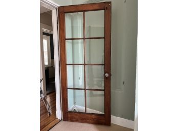 An 8 Lite, Large Pane, Wood Door - Original To House