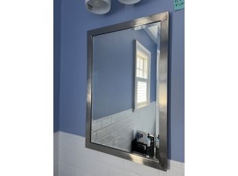 A Substantial Chrome Framed Bathroom Mirror (bathroom 2-1)