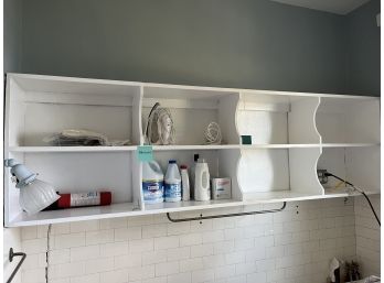 A Wood Storage Shelf Unit - Laundry Room
