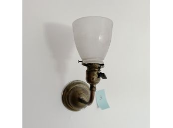 A Collection Of Five(5) Antique Wall Sconces Including Antique Glass Shades