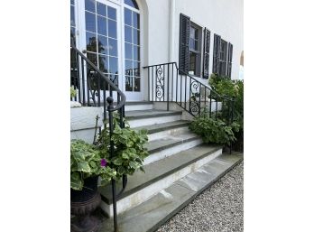 A Pair Of Wrought Iron Railings - Front Steps